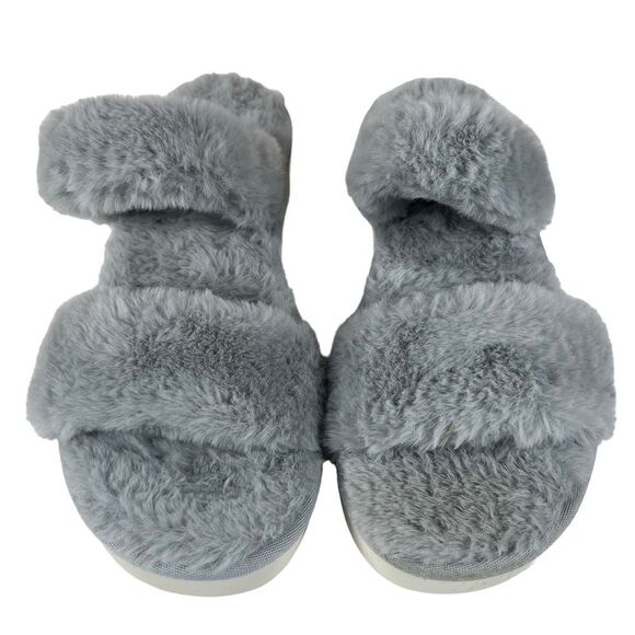 Koolaburra by UGG Fuzz On Faux Fur Slide Sandals Wild Dove - Picture 3 of 6